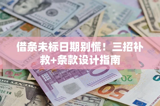 济南借条未标日期别慌!三招补救+条款设计指南 济南借条未标日期别慌!三招补救+条款设计指南